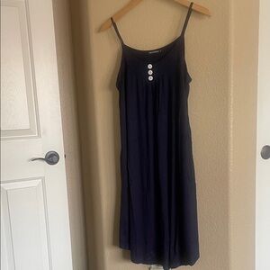 Monnuro Plus Size Navy Blue Spaghetti Strap Dress Size 1X